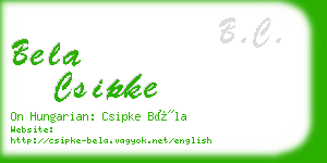 bela csipke business card